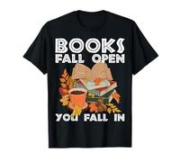 Les livres tombent ouverts - T-shirt pour les lecteurs passionnés T-Shirt