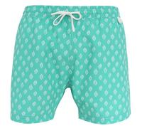 les loulous de la plage - Maillot Short de Bain Homme fougères Blanches sur Fond Maldives - Montauk 2457 fernes Taille XL 44-46