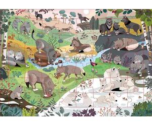 Les loups - 48 pieces - Nicole Colas Des Francs - Piccolia - Jeux livres objets