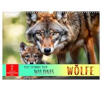 Les loups - la voix de la nature sauvage, Version française (Calendrier mural 2026 DIN A3 portrait), Calendrier CALVENDO mensuel