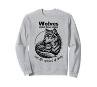 Les loups ne perdent pas le sommeil à cause des opinions de Sheep Funny Men Sweatshirt