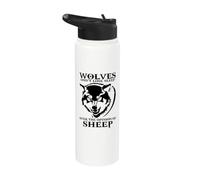 Les loups ne perdent pas le sommeil sur l'opinion des moutons Stainless Steel Insulated Water Bottle