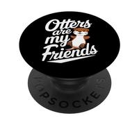 Les loutres sont Les Animaux de Mes Amis PopSockets PopGrip Adhésif
