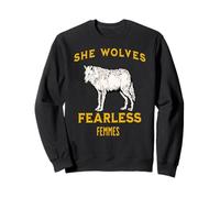 Les Louves Femmes Intrépides Puissance Sauvage Sweatshirt