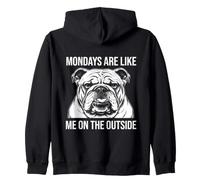 Les lundis sont comme Moi dans The Outside Bulldog Sweat à Capuche