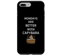 Les lundis vintage sont meilleurs avec Capybara Retro Capybara Coque pour iPhone 7 Plus/8 Plus