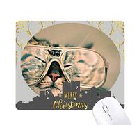 les lunettes cat photographie tire la nuit de noël, tapis de souris en caoutchouc