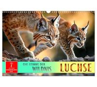 Les lynx - la voix de la nature sauvage, Version française (Calendrier mural 2026 DIN A3 portrait), Calendrier CALVENDO mensuel