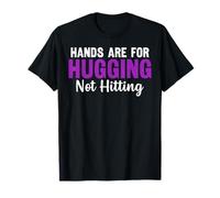 Les Mains sont pour étreindre et ne Pas Frapper la Violence Domestique Violette T-Shirt