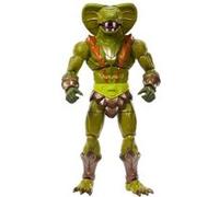 Masters of the Universe Figurine articulée Kobra Khan Masterverse New Eternia 18 cm, avec 30 Points d’Articulation, Look Alternatif Camo Khan et Accessoires, JBP86