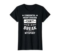 Les Maladies cardiaques congénitales ne Peuvent Pas briser Mon Esprit T-Shirt Graphique avec Valeur, Femme, Noir, L