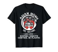 Les Mamans asiatiques sont géniales et adorent Garder la télécommande en Plastique T-Shirt Graphique avec Valeur, Homme, Noir, XL