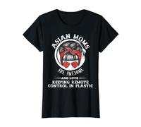 Les Mamans asiatiques sont géniales et adorent Garder la télécommande en Plastique T-Shirt Graphique avec Valeur, Femme, Noir, XL