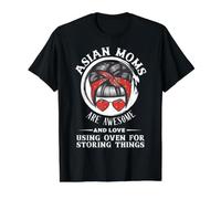 Les Mamans asiatiques sont géniales et adorent Utiliser Le Four pour Ranger des Choses T-Shirt Graphique avec Valeur, Homme, Noir, L