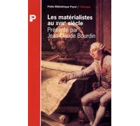 Les Matérialistes au XVIIIe siècle