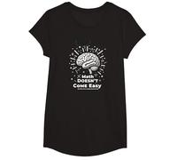 Les mathématiques sont Difficiles, mais Vous Aussi Inspirer Le Pouvoir cérébral T-Shirt, Fille, Noir, L