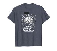 Les mathématiques sont Difficiles, mais Vous Aussi Inspirer Le Pouvoir cérébral T-Shirt, Homme, Bleu Chiné, XXL