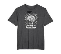 Les mathématiques sont Difficiles, mais Vous Aussi Inspirer Le Pouvoir cérébral T-Shirt, Homme Grandes Tailles, Chiné Foncé, 3X Tall