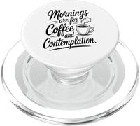 Les Matins sont Faits pour Le Café Et La Contemplation PopSockets PopGrip pour MagSafe