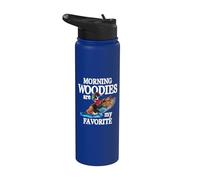 Les matins sont ma chasse au canard amusante préférée Stainless Steel Insulated Water Bottle