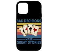 Les Mauvaises décisions Font de Belles Histoires | Funny Poker Casino Retro Coque pour iPhone 12/12 Pro