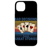 Les Mauvaises décisions Font de Belles Histoires | Funny Poker Casino Retro Coque pour iPhone 14 Plus