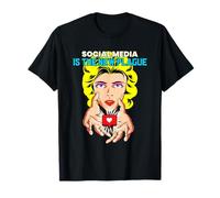 Les médias Sociaux sont la Nouvelle peste (Pop Art Graphic) T-Shirt