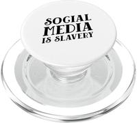 Les médias Sociaux sont l'esclavage (déclaration de désintoxication numérique) PopSockets PopGrip pour MagSafe