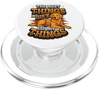 Les Meilleures Choses de la Vie ne sont Pas celles du Golden Retriever PopSockets PopGrip pour MagSafe
