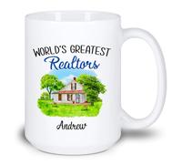 Les Meilleurs Agents Immobiliers Du Monde Tasse À Thé Durable Mug Céramique Tasse À Café Cadeaux Amusants Pour Anniversaire Bureau Collègue 330ml