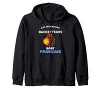 Les Meilleurs Basketteurs sont Français Tricolore Et Panier Sweat à Capuche