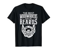 Les Meilleurs menuisiers Ont des Barbes T-Shirt Graphique avec Valeur, Homme, Noir, M