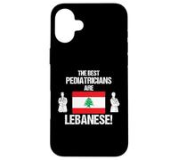 Les Meilleurs pédiatres sont Le Drapeau libanais médecin Dessin Coque pour iPhone 16 Plus