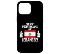 Les Meilleurs pédiatres sont Le Drapeau libanais médecin Dessin Coque pour iPhone 16 Pro Max