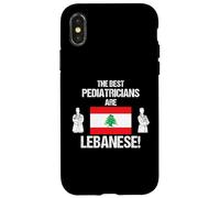 Les Meilleurs pédiatres sont Le Drapeau libanais médecin Dessin Coque pour iPhone X/XS