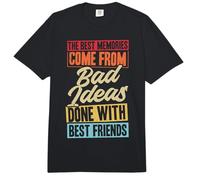 Les Meilleurs Souvenirs Proviennent de Mauvaises idées Faites avec Vos Meilleurs Amis Comfort Colors Adult Heavyweight T-Shirt