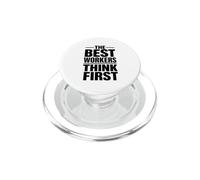 Les Meilleurs Travailleurs pensent d'abord | Cadeau de Campagne Culture de sécurité PopSockets PopGrip pour MagSafe