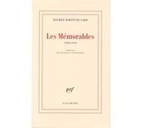 Les Mémorables Maurice Martin Du Gard (Auteur), François Nourissier (Préface)