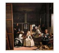 Les Ménines Poster de Diego Rodriguez de Silva y Velázquez 20 x 20 cm Marron Tableaux Décoration murale