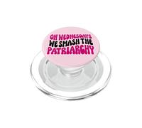 Les mercredis We Smash The Patriarchy Pink Feminism Féminisme PopSockets PopGrip pour MagSafe