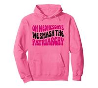 Les mercredis We Smash The Patriarchy Pink Feminism Féminisme Sweat à Capuche