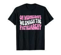 Les mercredis We Smash The Patriarchy Pink Feminism Féminisme T-Shirt Graphique avec Valeur