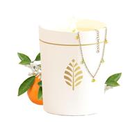 Les Merveilleuses | Bougie avec Bijou Swarovski | Parfum Fleur d'Oranger | Bracelet Gouttes Vertes Plaqué Or 18 Carats | Cire Végétale de Colza 100% Naturelle | Cadeau Femme | Made in France | 290g