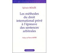 Les Méthodes Du Droit International Privé À L'épreuve Des Sentences Arbitrales
