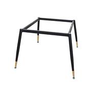 Les meubles à jambes soutiennent les pieds. Metal Table Legs Heavy Duty Desk Legs Iron Furniture Legs,Dining with Screw and Suction Cup,Two installation Methods(Black+gold,80*80cm(32*32in))