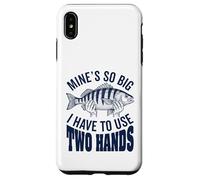 Les Mines sont si Grandes Que Je Dois Utiliser Mes Deux Mains, pêcheur Amusant Coque pour iPhone XS Max