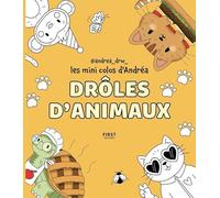 Les mini colos d'Andréa - Drôles d'animaux: coloriage - cosy - andrea_drw_ - animaux - mignon - drôle - nourriture - détente - loisirs créatifs