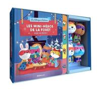 Auzou Coffret marionnettes à doigts Les mini-héros de la forêt – Vive la neige ! 4 marionnettes