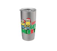 Les Minions Holiday, joyeux Kevin et Stuart Gobelet isotherme en acier inoxydable double paroi