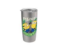 Les Minions se sentent chanceux Gobelet isotherme en acier inoxydable double paroi